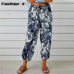 Naiste puuvillased ja linased p&uuml;ksid &uuml;heksa minuti pikkused p&uuml;ksid, pingutusn&ouml;&ouml;riga elastsed v&ouml;&ouml;p&uuml;ksid S valge