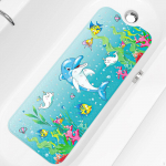 and Bathtub Mat - Modern , Anti-Slip, Effortless Maintenance whale