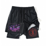 P&uuml;ksid J&otilde;usaal Mees Suvi Anime Meeste Fitness L&uuml;hikesed P&uuml;ksid Kiiresti Kuivavad Kaheosalise V&auml;limusega Treeningtaskud Jooksmine Kahekihilised Sweatpants M