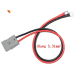 Aku &uuml;hendus 50A 600V pistik O-r&otilde;ngaga aku &uuml;henduskaabel 10AWG kaabli laadimispistik t&otilde;stukite jaoks, pistik haagise vintside jaoks 100cm punane/must