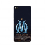Coque Maniacase pour Huawei P8 OM logo bleu et dor&eacute;e stade