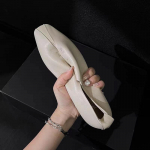 Naiste Lamedad kingad Ehtsast nahast lambanahast Mugavad pl&auml;tud H&otilde;bebeežid Lihtsad kingad Kevad s&uuml;gis Pehmed P&auml;ssud Kandiline varvas 40 must