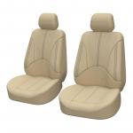 PU-nahast istmekatted istmekatted kvaliteetsed katted Auto salong Sobivad Mitsubishi jaoks topelt esiistmed ja 2+1 tagaiste beež