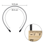 1tk Unisex Hair Band Meeste Metallist peapael Kevadine laineline Must Juukser&otilde;ngas Libisemisvastane Libisemine Meestele Naistele Sport Spordi Peakatted 1pc must