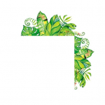 Rohelised lehed Kodu helendav l&uuml;liti kaitsekate seinakleebis pistikupesa kujundus 1