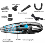 Juhtmeta k&auml;eshoitav tolmuimeja 120 W kaasaskantav juhtmeta tolmuimeja Kodune k&auml;sitolmuimeja K&auml;ep&auml;rane &uuml;litugev imemisega tolmuimeja koju ja autosse