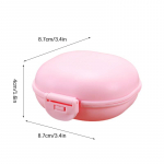 Mini reisiseebikarp kaanega Kaasaskantav seebikarp du&scaron;&scaron; Vannitoa &auml;ravooluseebikonteiner Vannitoatarvikud Tolmukindel roosa