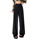 Naiste pikad p&uuml;ksid nupp T&otilde;mblukk Lend k&otilde;rge v&ouml;&ouml;kohaga kontorip&uuml;ksid taskutega &uuml;hev&auml;rvilised sirged laia s&auml;&auml;rega &uuml;likonnap&uuml;ksid S must