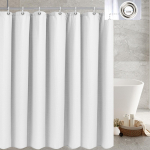 Vahvliga du&scaron;ikardin, vannitoa du&scaron;ikardinad, k&auml;rgmustriga riidest du&scaron;ikardinad vahvliga vannitoa du&scaron;ikardinad, 71 x 71 tolli valge