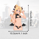 DM12#15cm M&auml;nguline animet&uuml;druk grimassiga vin&uuml;&uuml;list autokleebis Veekindel vin&uuml;&uuml;lkleebis Autotarvikud Dekoratsioon 10.5x15cm