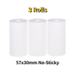 Mobiilse printeri termopaber PAPERANG Kaasaskantav Bluetooth-tasku, mittekleepuv 57 mm x 30 mm termoprinteri kassaaparaat POS-kviitungi paberirull teemant