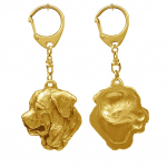 Tosa Inu, Tosa-Ken, Japanese Mastiff - Gilded key ring with dog in gift box, handbag decoration, luxury accessory by Art-Dog brand