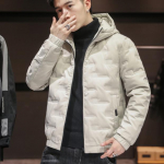 Uus meeste talvejope, vabaaja, paksendatud sule puuvillast, soojad parkad meestele sobivad kerged k&uuml;lmakindlad sooja kapuutsiga mantlid M khaki