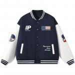 Ameerika Retro Kolledži Stiilis Pesapalli Vormi Jakk Meeste Kevadine Uus Trendikas Tr&uuml;kitud Lahtine Mitmek&uuml;lgne Jakk 4XL