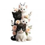 Kassi rippuv ehisauto tahavaatepeegli ripats kaelapaelaga, mida on lihtne riputada, imelise v&auml;limusega kassikujuline j&otilde;ulupuu ripats