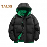 Puuvillane mantel kapuutsiga pingutusn&ouml;&ouml;riga pikkade varrukatega lapiline v&auml;rvi v&otilde;lts kaheosaline taskutega sulejope. XL must