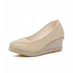 mood Loafersid Kiilud Espadrillid Naiste Kingad Vabaaja Slip-on Kingad Naiste Mugavus K&otilde;ndimine Elegantne Kontsaga Kingad Zapatos De Damas Elegantes 34 beež