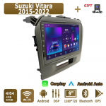 Android Carplay autoraadio Suzuki Vitara 2015-2022 multimeediumipleieri peakomplekti stereo-GPS-i navigatsioonis&uuml;steemile BT WIFI 4+64 GB 4+64GB
