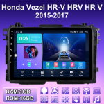 2 DIN Android Carplay Autoraadio Honda Vezel HR - V HRV HR V 2015 - 2017 jaoks Multimeediam&auml;ngija Peaseade Stereo GPS-navigatsioon BT WIFI 4+64GB 1+16GB