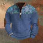 Meeste Retro Casual gradienttr&uuml;kiga kampsun XXXL