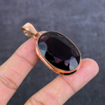 Amethyst Gemstone Handmade Copper Jewelry Pendant 2.17 k0l21