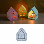 Maja 3D silikoonvorm maja silikoonvorm k&uuml;&uuml;nlajalg silikoonvorm j&otilde;uluvaluvorm silikoonvaluvorm One Size valge