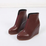 Naiste kiilkontsaga pahkluusaapad vabaaja paeltega madala kontsaga naiste platvormkingad naiste gladiaator l&uuml;hikesed saapad suur suurus jalatsid naine 41 veinipunane v&auml;rv