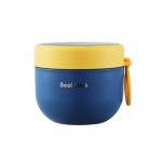 Isoleeritud tassiga mikrolaineahjus ohutu piknikutarvikud roostekindlast roostevabast terasest &ouml;&ouml;seks kaerakonteiner Vastupidav soojusisolatsioon 600ML punane