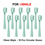 10 tk vaakum-asendusharjapead Usmile'i jaoks Y1S/Y4/U1/U2/U3/P1/P4 t&auml;isvaliku pehme DuPont Sonic elektrilise hambaharja puhastusd&uuml;&uuml;sid teal hirved v&auml;rvi
