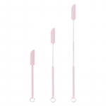 Sagit Mini silikoonist teleskooplabida meigilabidas V&auml;ike spaatel kosmeetika jaoks Korduvkasutatav iluspaatli purk Spaatliga toidukaabits One Size roheline