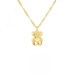 Laste kaelakee &ndash; L&Eacute;A &; ARTHUR - KARUKRU motiiv - 375 kollane kuld - pikkus 42 cm - Singapuri v&otilde;rk kollane