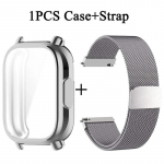 Roostevabast terasest rihm + TPU kaitse&uuml;mbrise kate Redmi Watch 5 Active Lite metallist rihmaga Pehme kaitse&uuml;mbris Redmi Watch5 Lite tarvikute jaoks Watch 5 Active h&otilde;be