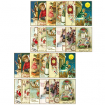 45650 tk Head uut aastat &otilde;nnitluskaardid Retro illustratsioonidega p&uuml;hadekaardid 2 Sets