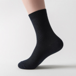 5 paari meeste vabaaja bambusest kiust sokid hingavad &auml;rimehe keskmised sokid must