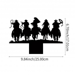 1 tk L&auml;&auml;ne kauboi laua kaunistused Laua metallist kunstiteos Raamaturiiulid Kaunistused J&otilde;ulud Halloweeni kaunistused beež