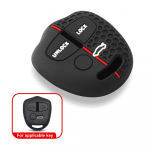 Silikoonist kaugjuhtimispuldi v&otilde;tme&uuml;mbris Mitsubishi Evolution Lancer EX Grandis Outlander Triton Pajero ASX v&otilde;tmehoidja kaitseks must