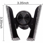 Autotelefoni hoidik, naiste teemantkristall, auto &otilde;huava kinnitusklamber Mobiiltelefoni hoidja alus autoklambris, sisetarvikud