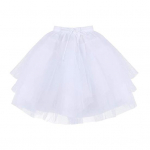 Seelik Bustle k&otilde;rge v&ouml;&ouml;kohaga alusseelik kolmem&otilde;&otilde;tmeline r&auml;tsepa kerge t&uuml;ll lai elastne v&ouml;&ouml;koht naiste t&uuml;ll alusseelik 45cm valge