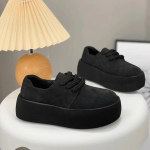 Moodsad Leomustriga Naiste Platvormkingad Madalad Suede Vabaaja Tossud Naine 2024 Trend Uued Mugavad Jalatsid S&uuml;gis Br&auml;nd Mujer Zapatillas 35 must