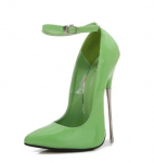 Mood &Auml;&auml;rmuslikud K&otilde;rged Kontsad 16cm Naiste Metallist Kontsaga Kingad Mitmev&auml;rvilised K&otilde;rge Kontsaga Kingad Naised Postitants Seksikad Kontsad Modelli Saade Suur Suurus 46 roheline
