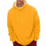 Talvine meeste kapuutsiga pusa pl&uuml;&uuml;sist voodriga &uuml;hev&auml;rviline n&ouml;&ouml;riga lahtise l&otilde;ikega pikkade varrukatega termiline &uuml;laosa elastsete mansettidega vabaaja igap&auml;evane kapuutsiga pusa XXXXL kollane