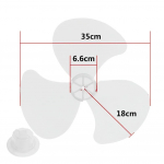 Plastikust ventilaatori tera seisva pjedestaali ventilaatori jaoks 16 tolli 3 lehte &Uuml;ldtarvikud Plastist ventilaatori tera ventilaatori tarvikud valge