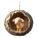 Loomade j&otilde;ulukaunistus 2D lame akr&uuml;&uuml;l Metsa loomade ripats Rippuv j&otilde;ulupuu kaunistus seljakoti kaunistus kingitus loomas&otilde;pradele H