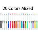 20 tk Uued DIY neljav&auml;rvilised helmestega pastapliiatsid Hulgim&uuml;&uuml;k Mitmev&auml;rviline plastikust pastapliiats &Otilde;pilased 4 &uuml;hes arvelduspulk 20 Colors Mixed