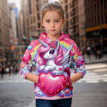 T&uuml;drukute riided kapuutsid Pikkade varrukatega 3D-koomiksid Print Pullover Lastele Kevad-s&uuml;gisriided Armsad vabaaja kapuutsiga lastetopid 100