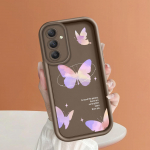 Pehme silikoonist ruudukujulise redeliga printimismustriga telefoni korpus T&auml;iskaanega kaamera p&otilde;rutuskindel kaitse kummist &uuml;mbris Samsungile Samsung A72 tumepunast v&auml;rvi