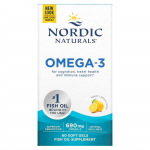 Nordic Naturals, Omega 3, Lemon, 690mg, 60 softgels (345mg per softgel)
