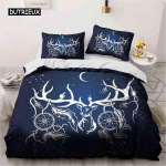 Unen&auml;op&uuml;&uuml;dja Tekikotikomplekt Boheemlaslik Hipi Voodipesukomplekt Queen Size Etniline Tekikott Pol&uuml;ester Boho Sulgedega Tepitud Kate EU single(135x200cm)