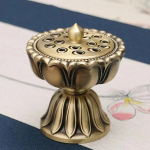 PureCopper Zen Lotus vask viirukip&otilde;leti Puhas vask Antiik Vana Treasure Lootose lamp Sandlipuu viirukip&otilde;leti Hiina viiruk