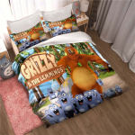 Grizzy ja Lemmingud Voodipesukomplekt T&auml;iskasvanute Laste Magamistuba Pehme Tekikomplekt &Uuml;he Kahekohalise King-voodi Komplekt Multikate Tekikoti Komplekt EU Twin 135x200cm